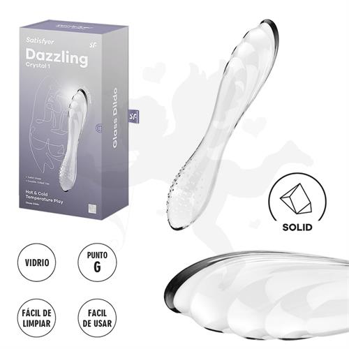 Dazzling Crystal 1 transparent Dildo de cristal solido
