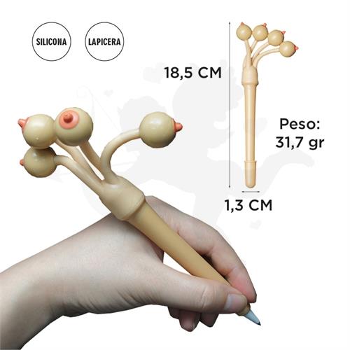 Lapicera con pechos que cuelgan